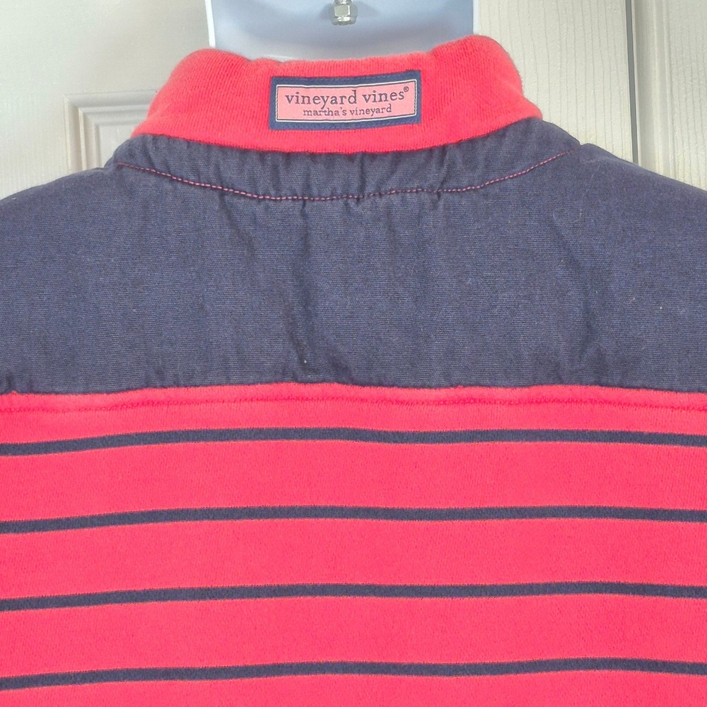Vineyard Vines Martha's Vineyard shep shirt quarter zip pink blue mens XS - Picture 7 of 10